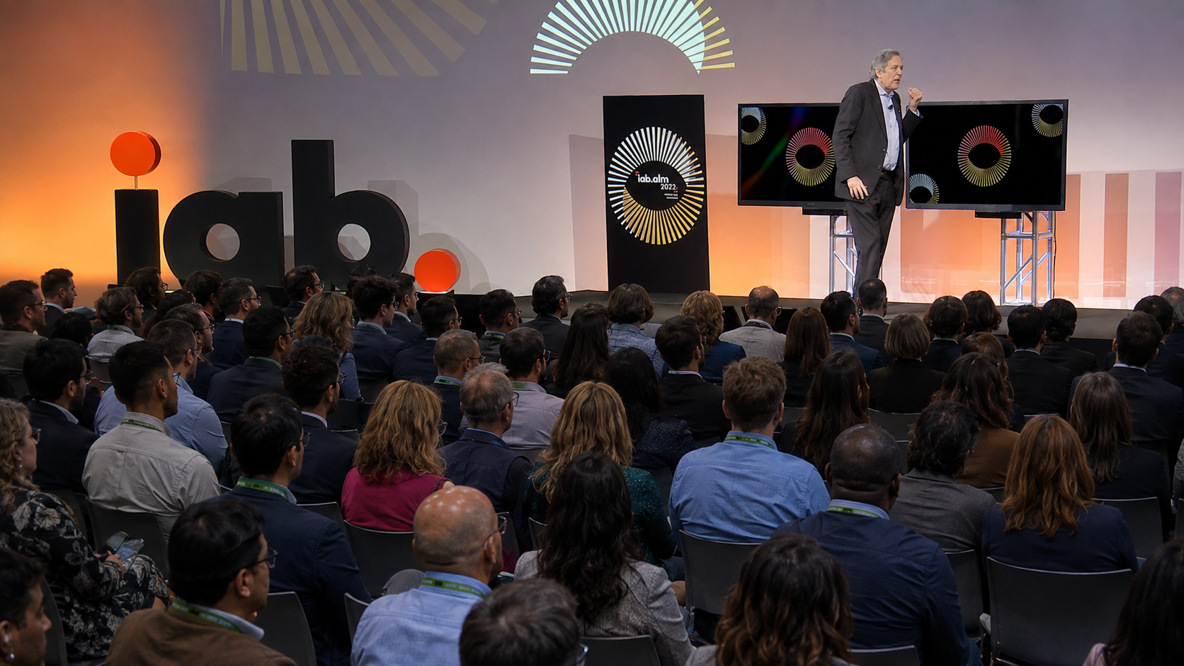 Jeffrey I. Cole on stage at the IAB Annual Leadership Meeting