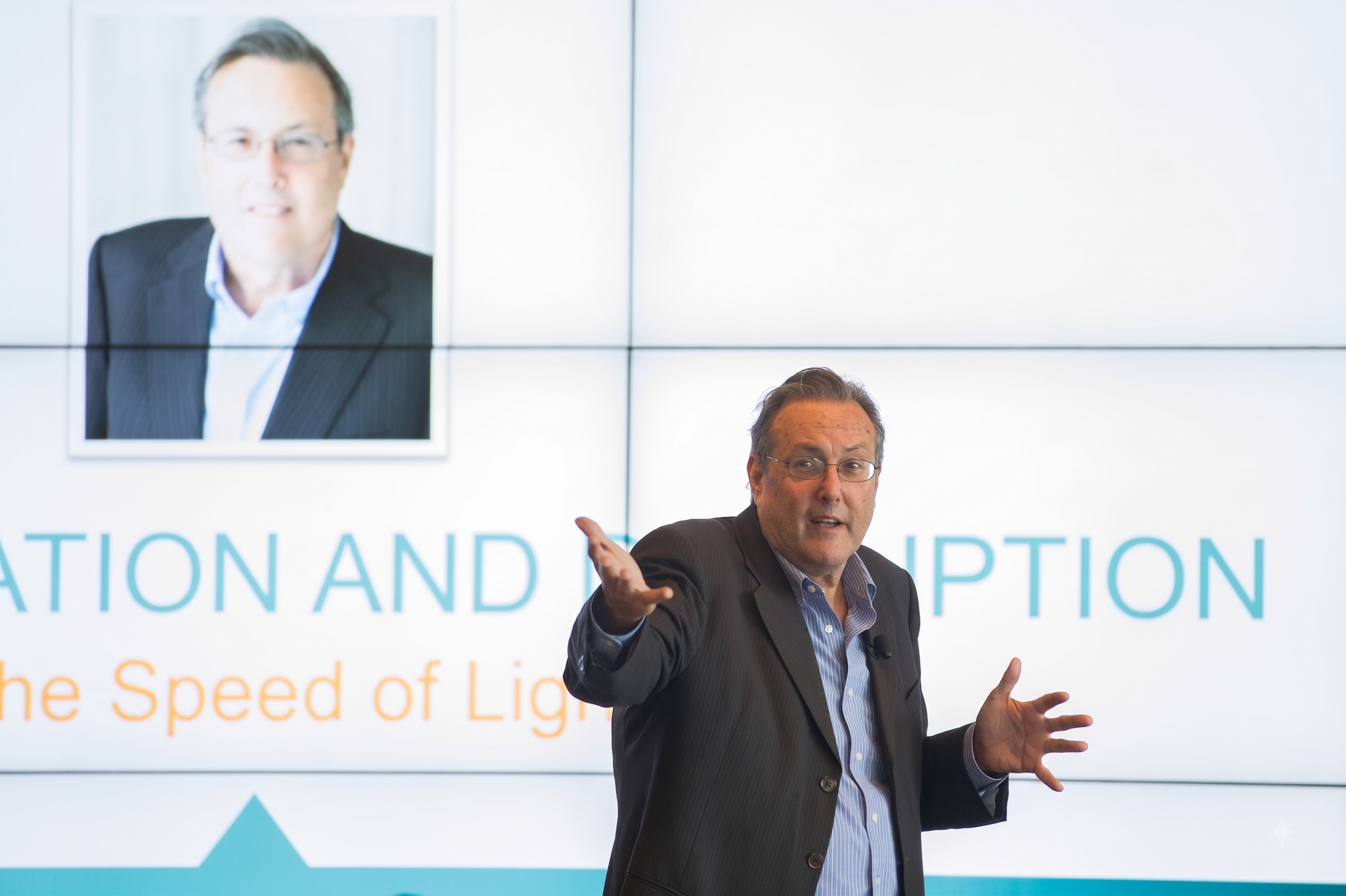 Jeffrey I. Cole presenting Transformation and Disruption at Thomson Reuters